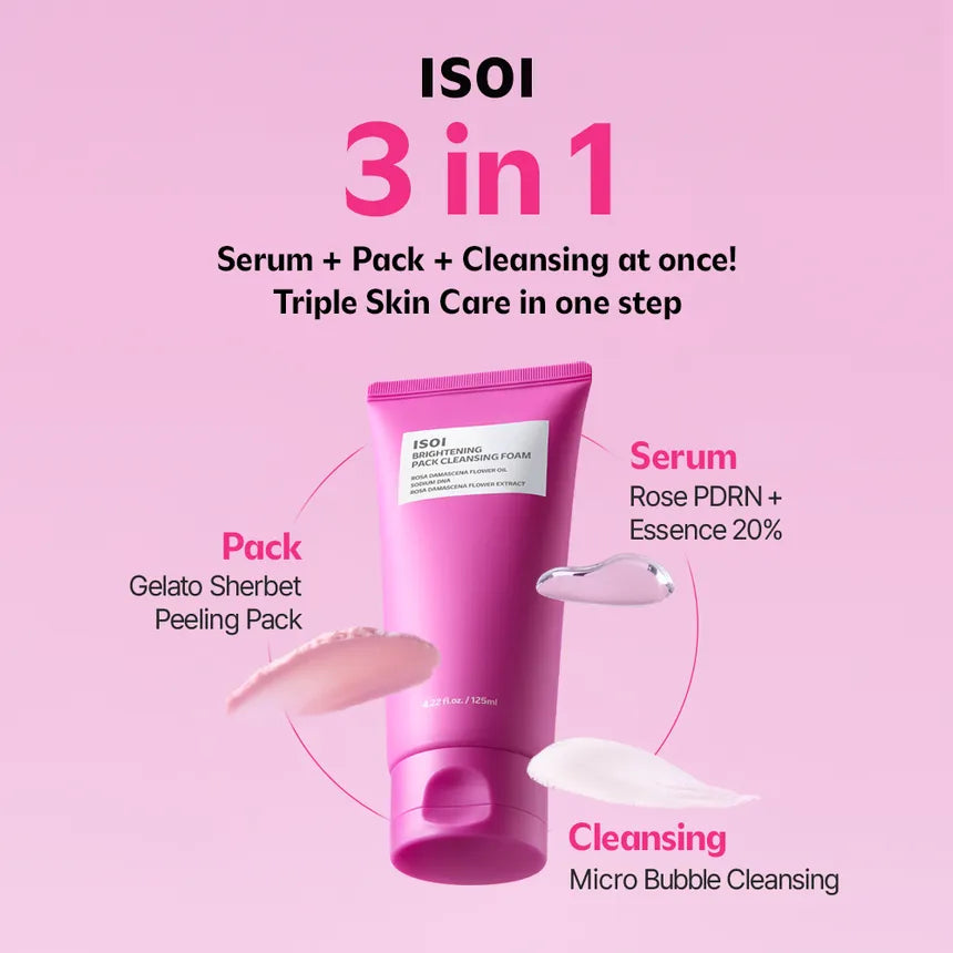 ISOI Brightening Pack Cleansing Foam 125ml