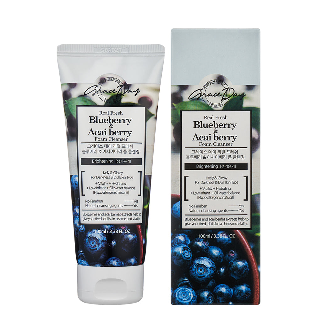 Real Fresh Detergente per il Viso ai Mirtilli e Bacche di Acai